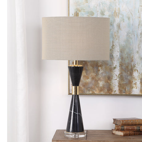 Alastair - Marble Table Lamp - Black