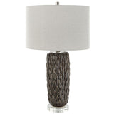 Nettle - Textured Table Lamp - Gray, Dark