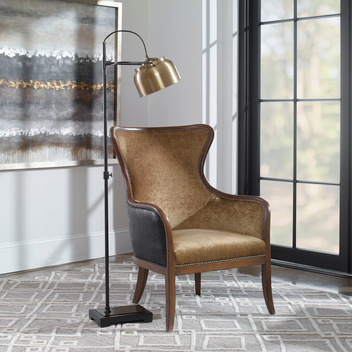 Snowden - Tan Wing Chair - Light Brown