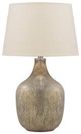 Mari - Gray / Gold Finish - Glass Table Lamp