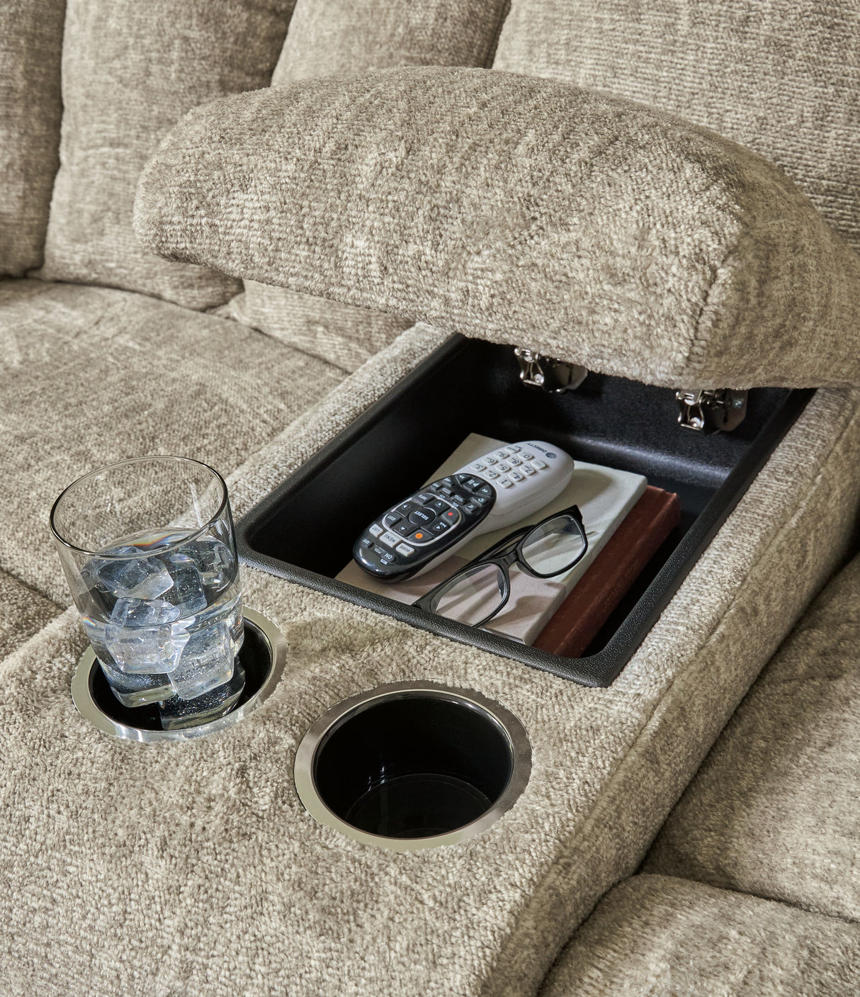 Hindmarsh - Stone - 2 Pc. - Power Reclining Sofa, Power Reclining Loveseat