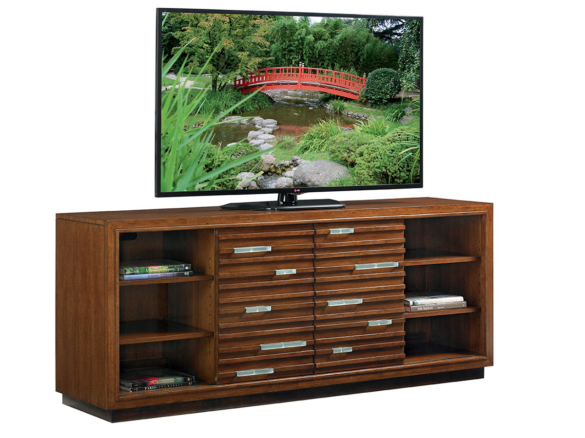 Island Fusion - Princeville Media Console - Dark Brown