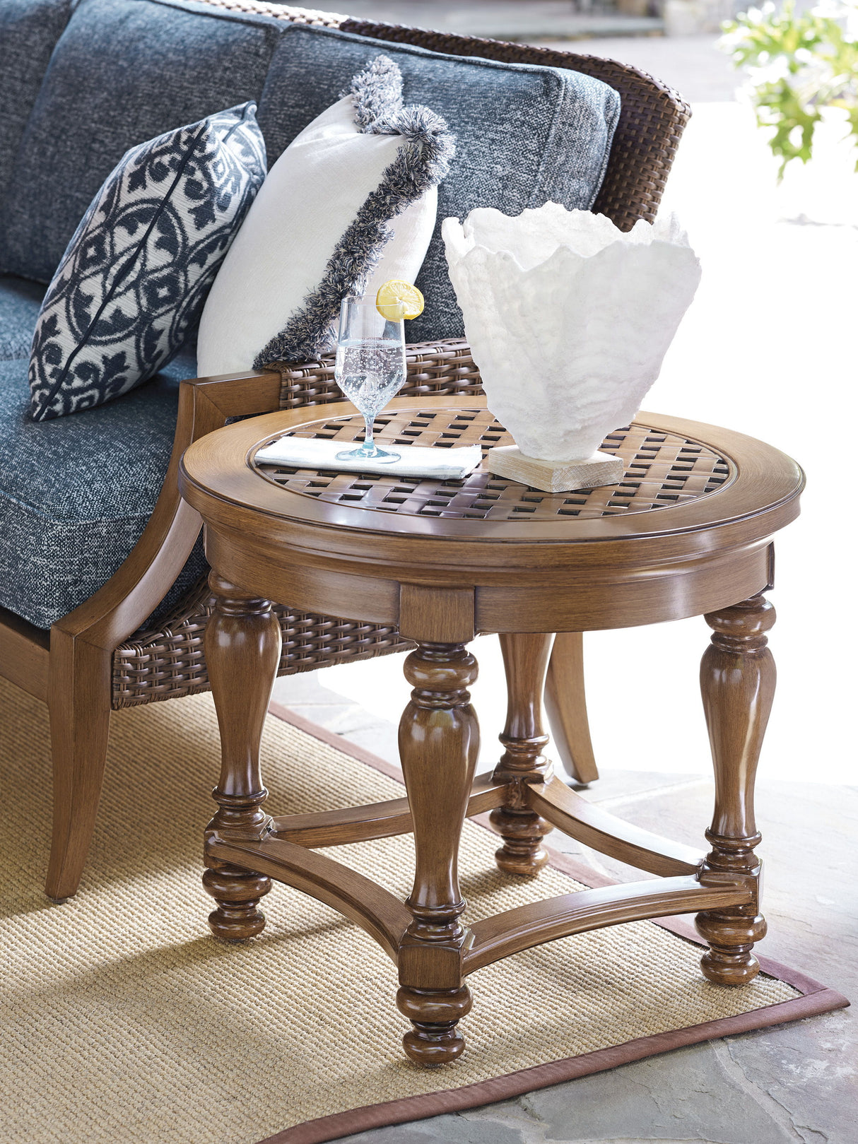 Harbor Isle - Round End Table - Dark Brown