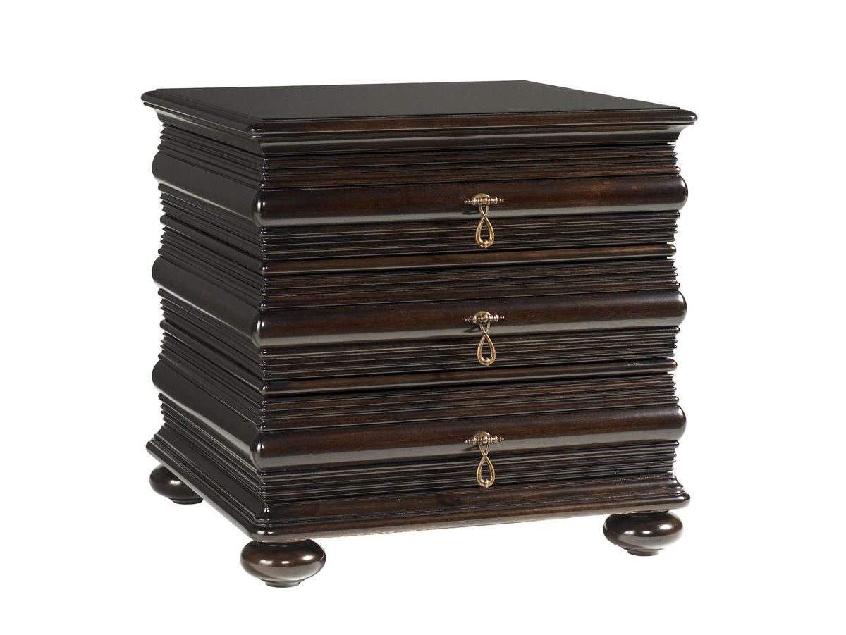 Royal Kahala - Black Sands Lamp Table - Dark Brown