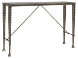 Signature Designs - Cortona Console With Glass Top - Dark Gray