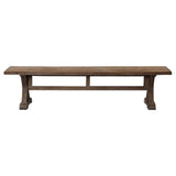 Stratford - Salvaged Wood Bench - Brown, Dark