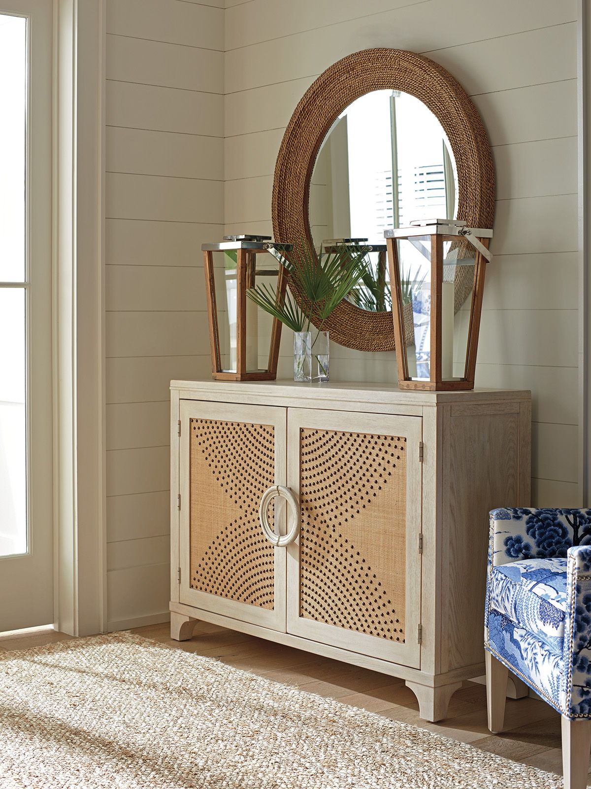 Newport - Lido Isle Nailhead Hall Chest - Beige