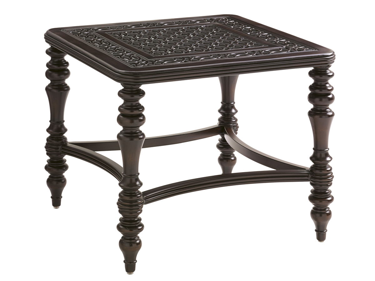 Royal Kahala Black Sands - Square End Table - Dark Brown