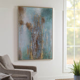 Rendezvous - Hand Painted Abstract Art - Blue