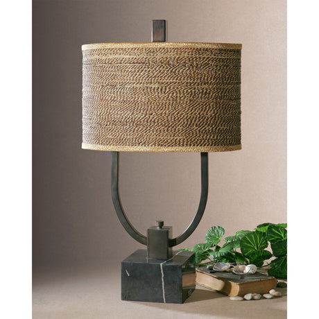 Stabina - Metal Table Lamp - Brown, Dark