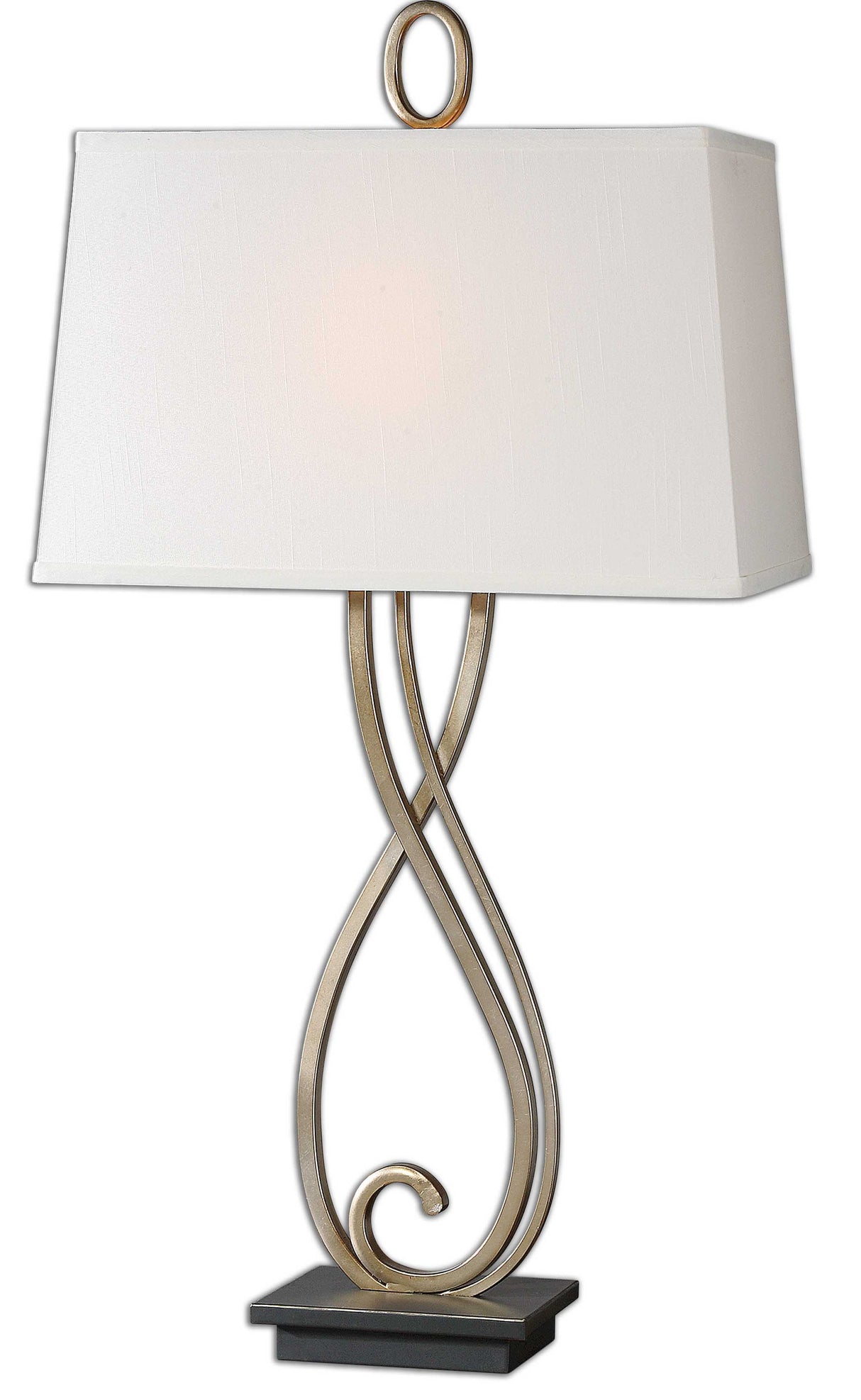 Ferndale - Scroll Metal Lamp - White