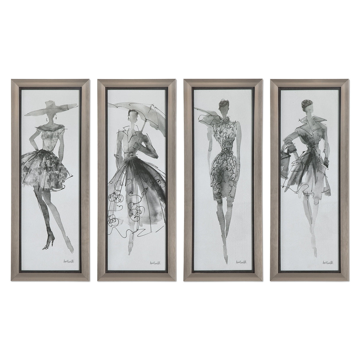 Fashion Sketchbook - Art, Set Of 4 - Black