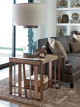 Zavala - Intersect End Table - Dark Brown