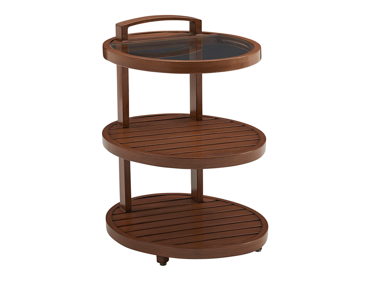 Harbor Isle - Tiered End Table - Dark Brown