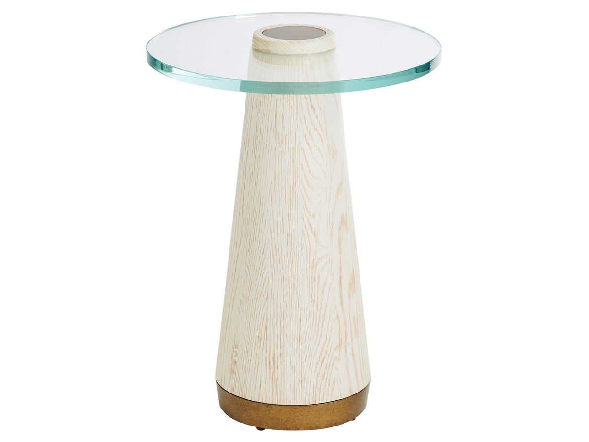 Carmel - Castlewood Glass Top Accent Table - Beige