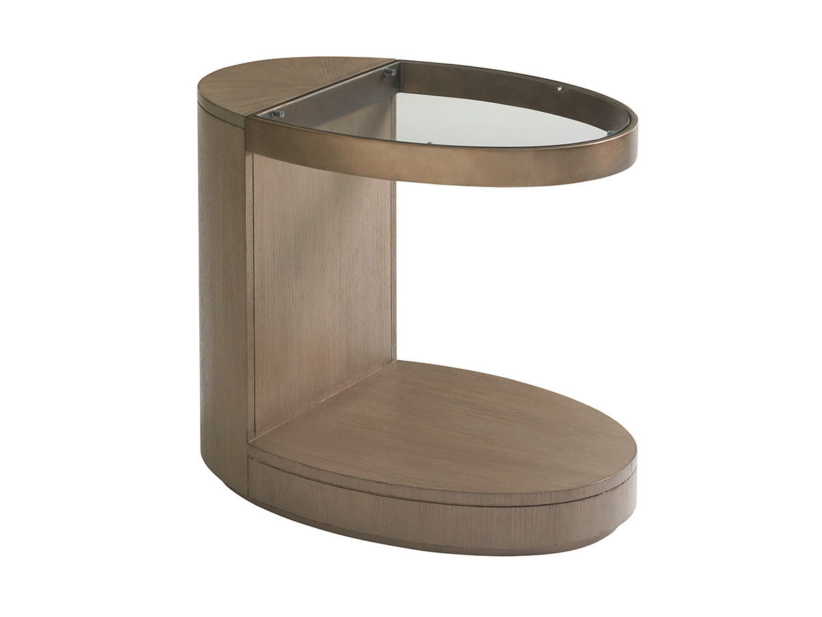 Shadow Play - Highball Oval End Table - Light Brown