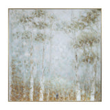 Cotton Woods - Hand Painted Canvas - Blue, Light