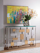 Signature Designs - Cityscape Console - Pearl Silver