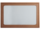 Palm Desert - Wood Framed Raffia Mirror - Dark Brown