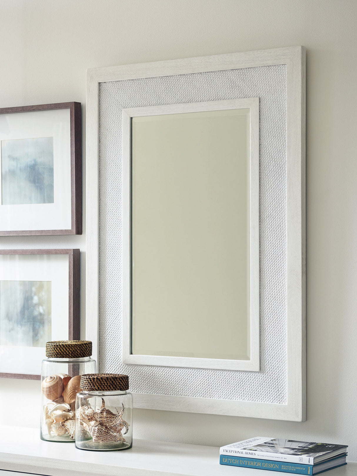 Ocean Breeze - Granada Rectangular Mirror - White