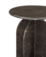 Abbey - Brown Accent Table - Dark Brown