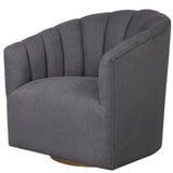 Cuthbert - Modern Swivel Chair - Gray, Dark