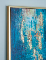 Scarlite - Teal / Gold Finish - Wall Art