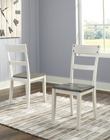 Nelling - White / Brown / Beige - Dining Room Side Chair (Set of 2)