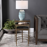 India - Nesting Tables, Set Of 3 - Light Brown & Black