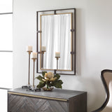 Carrizo - Rectangle Mirror - Gold & Bronze