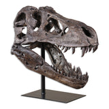 Tyrannosaurus - Sculpture - Brown, Dark