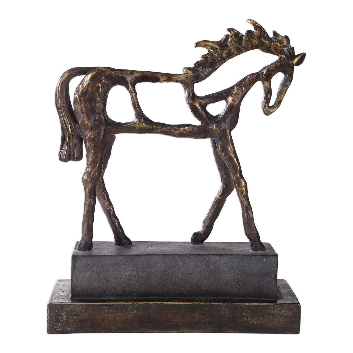 Titan Horse - Sculpture - Brown, Dark