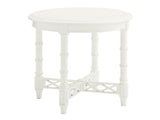 Ivory Key - Edgehill Round Lamp Table - White