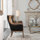 Snowden - Tan Wing Chair - Light Brown