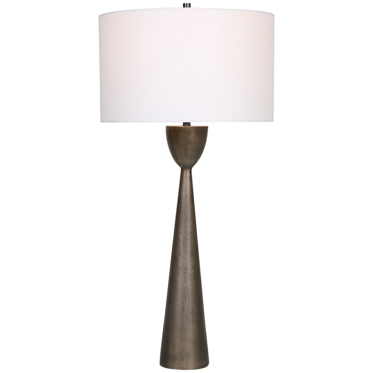 Waller - Handcrafted Cast Table Lamp - Brown, Dark