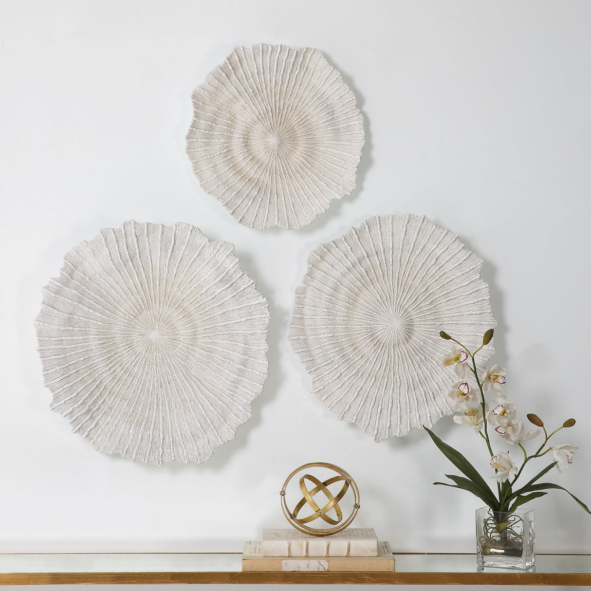 Ocean Gems - Wall Decor (Set of 3) - Ivory