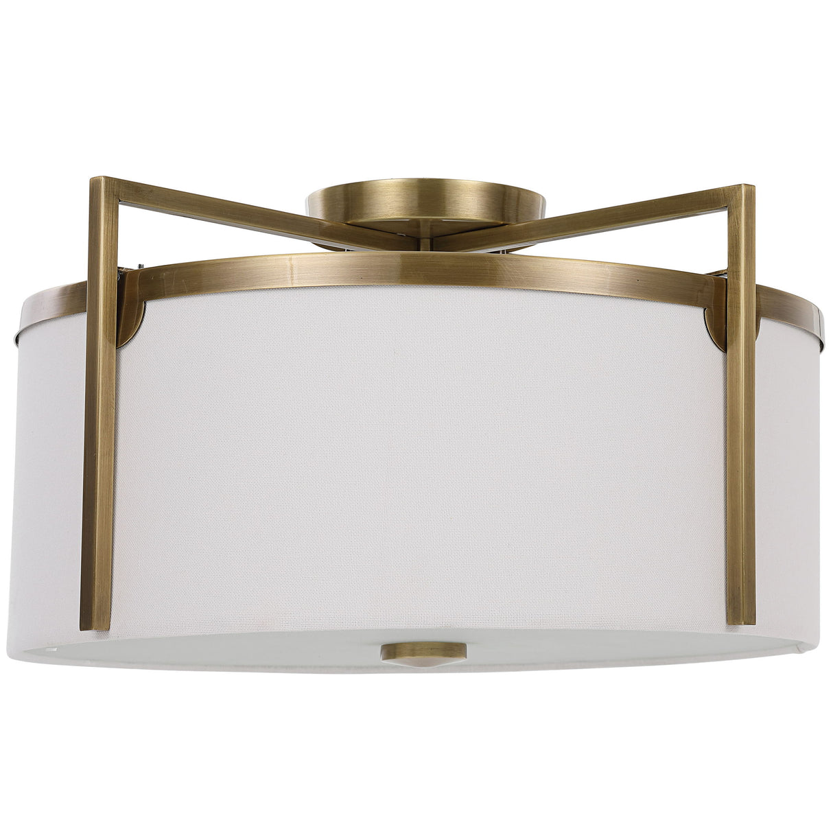 Colfax - 3 Light Semi Flush - Brass