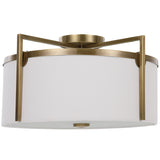 Colfax - 3 Light Semi Flush - Brass