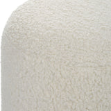 Arles - Shearling Ottoman - White