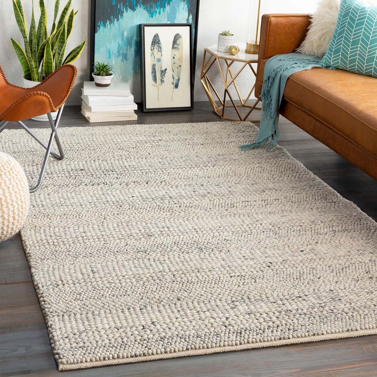 Clifton - Hand Woven 8 X 10 Rug - Gray