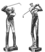 Practice Shot - Metallic Statues, Set Of 2 - Pearl Silver