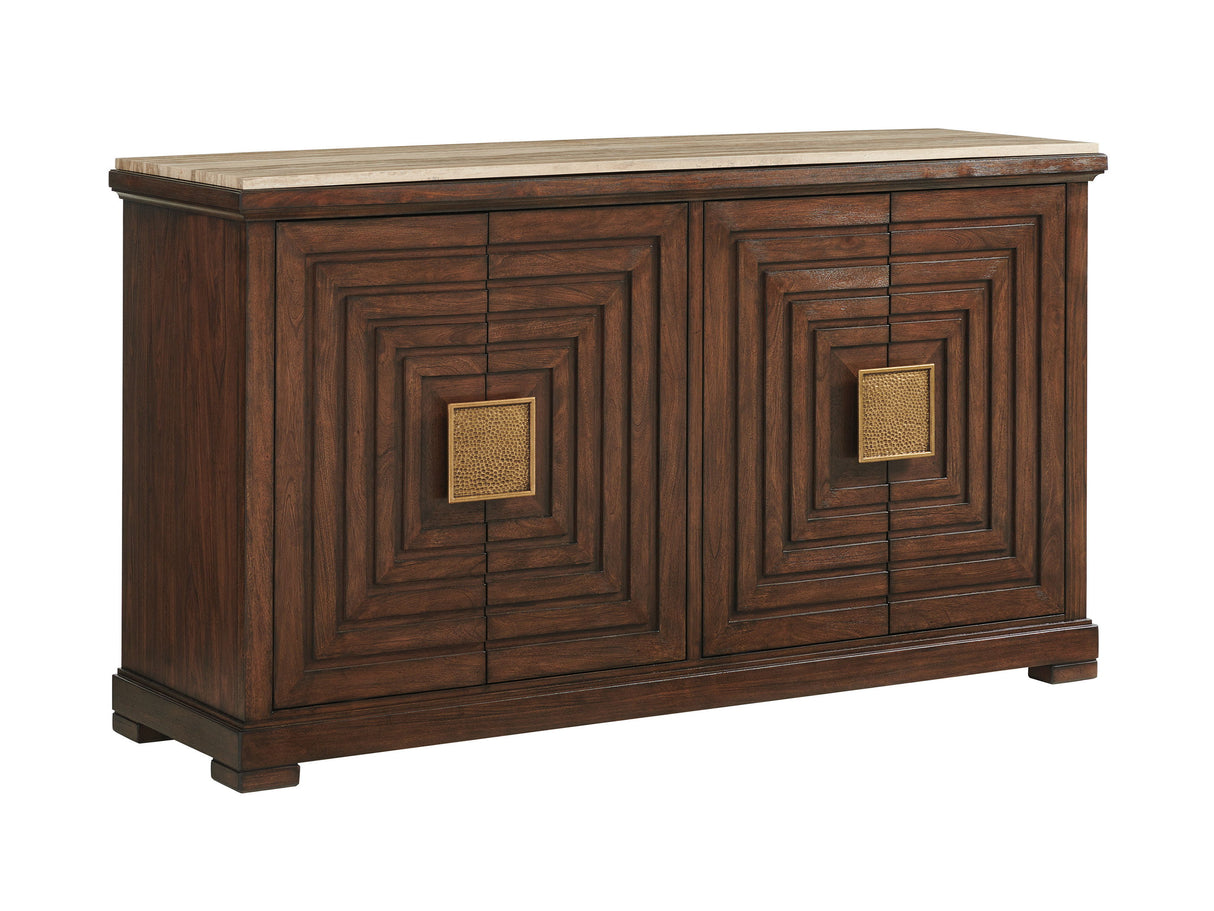 Silverado - Los Gatos Buffet With Stone Top - Dark Brown