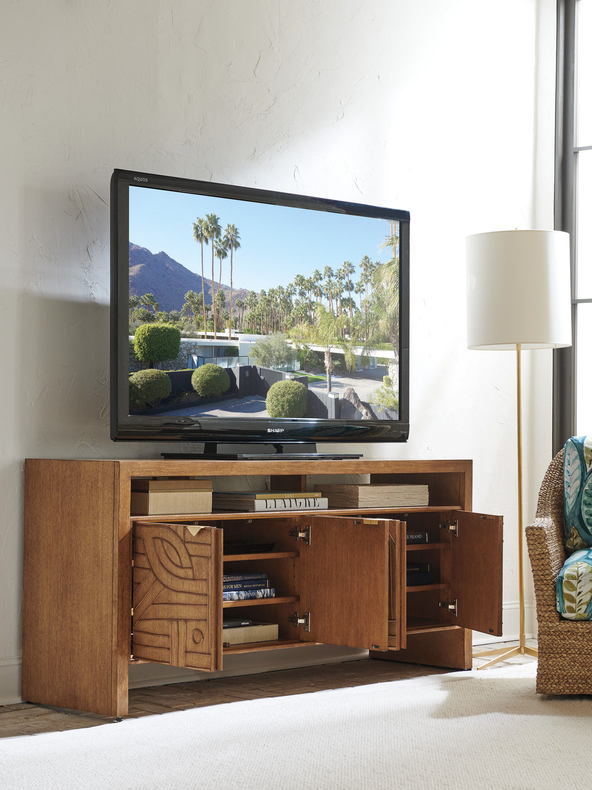 Palm Desert - Manning Media Console - Dark Brown