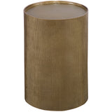 Adrina - Drum Accent Table - Gold