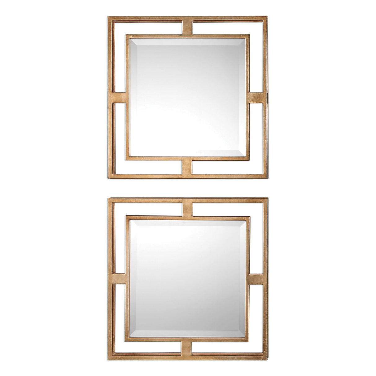 Allick - Square Mirrors, Set Of 2 - Gold