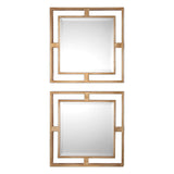 Allick - Square Mirrors, Set Of 2 - Gold