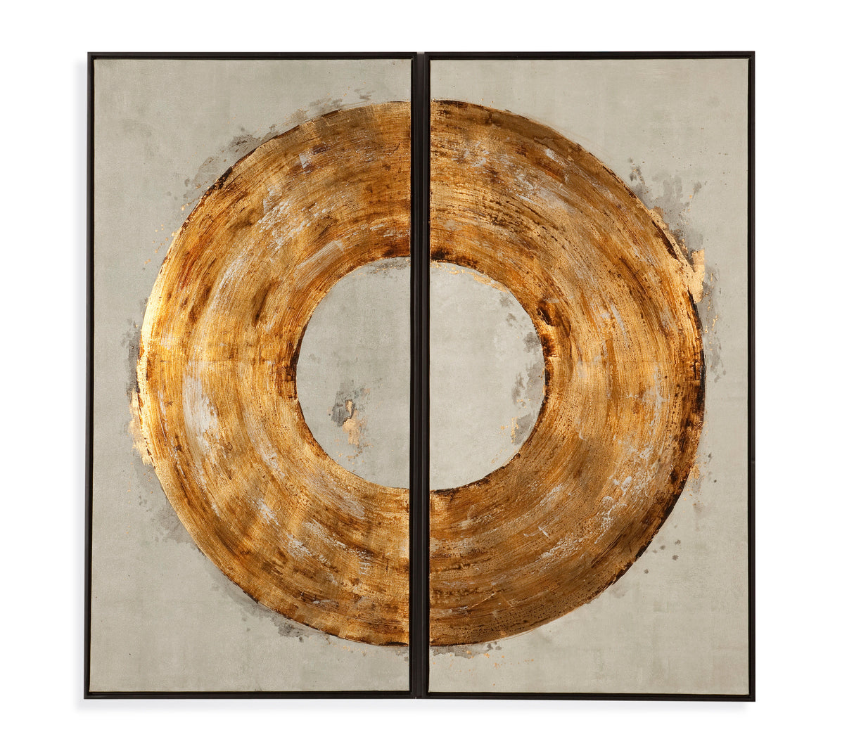 Ring Of Fire - Canvas Art - Gold