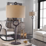 Ferro - Cast Iron Table Lamp - Brown, Dark