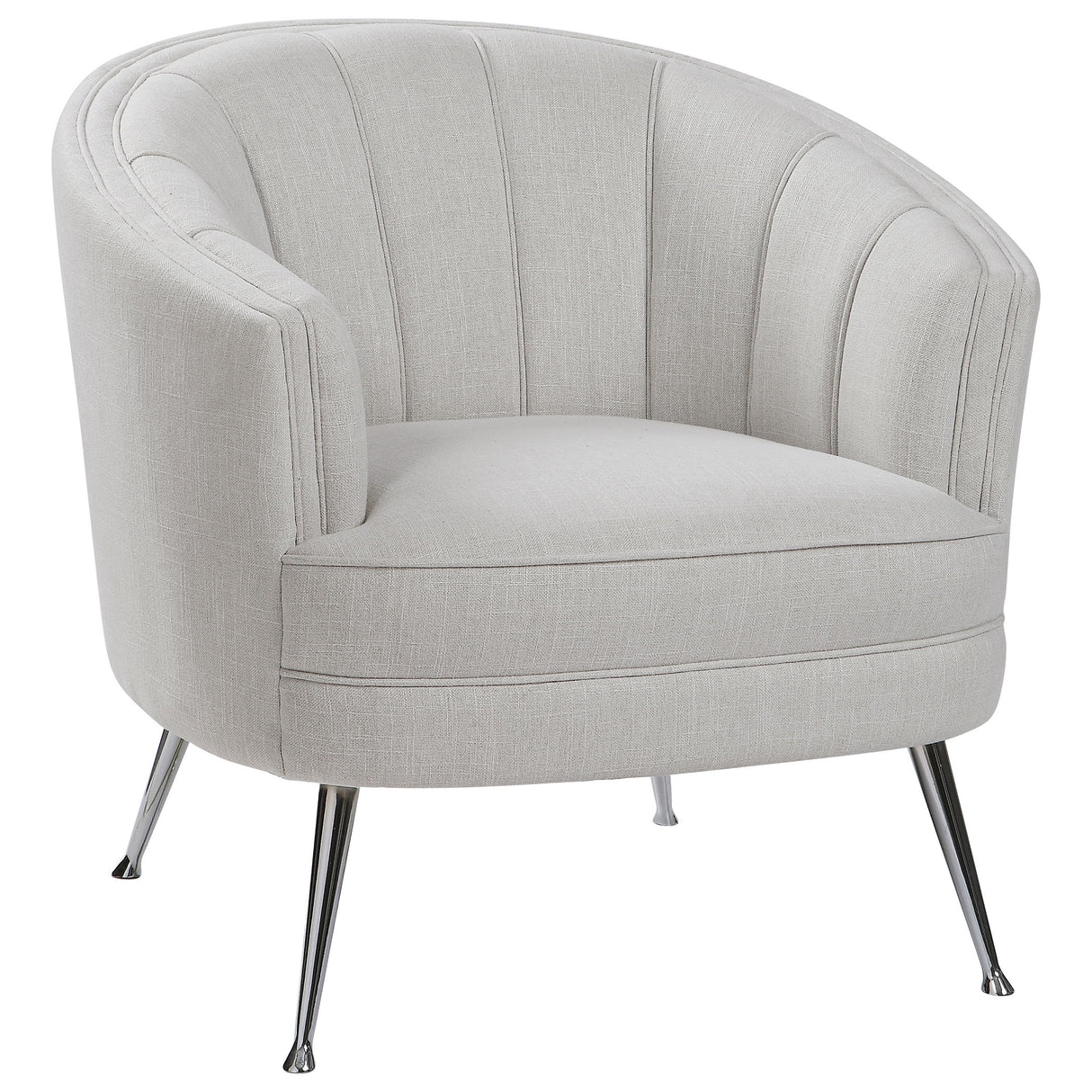 Janie - Mid-century Accent Chair - White