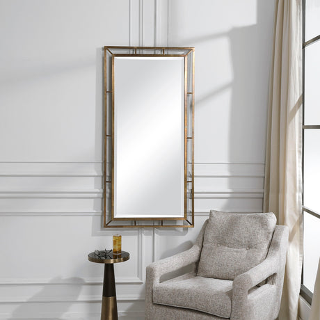 Farrow - Copper Industrial Mirror - Gold